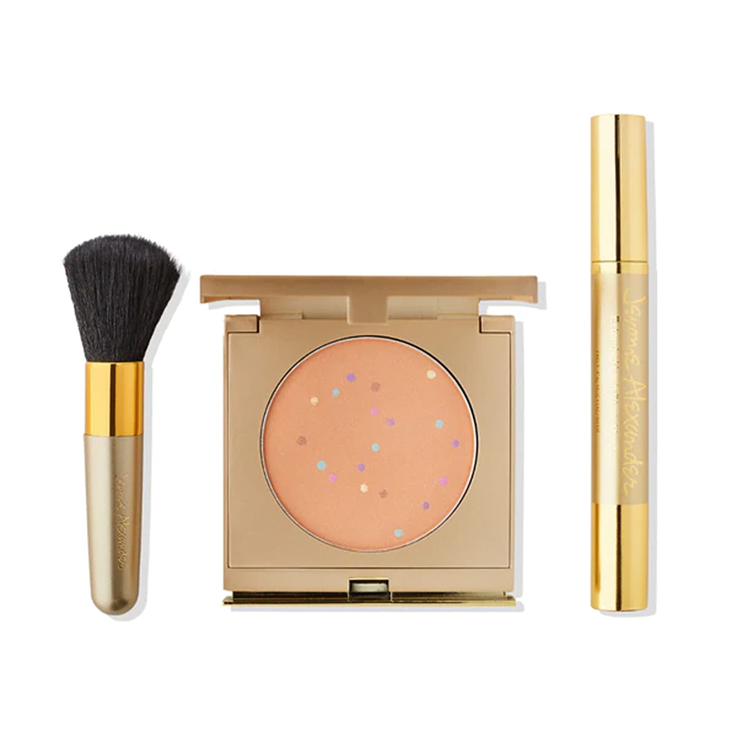 Jerome Alexander - Magic Minerals Conceal, Cover and Correct - All in 1 Powder Foundation - Light with Stubby Brush & Long Length Mascara