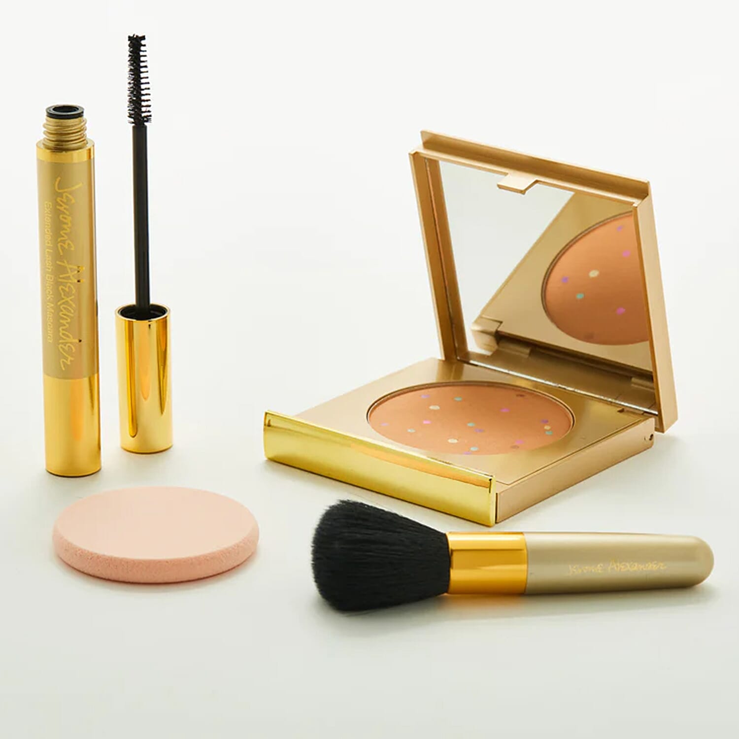 Jerome Alexander - Magic Minerals Conceal, Cover and Correct - All in 1 Powder Foundation - Light with Stubby Brush & Long Length Mascara