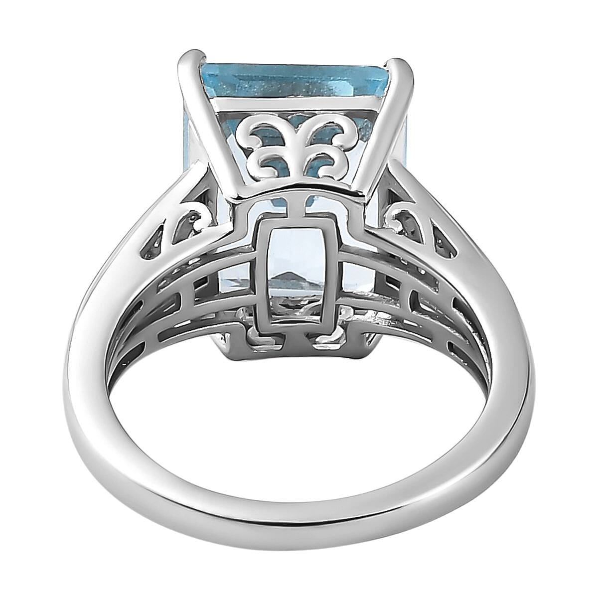 Marambaia Topaz and Natural Zircon Ring in Platinum Overlay Sterling Silver 7.93 Ct.