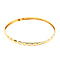 Yellow Gold Overlay Sterling Silver Bangle ( Size 8)