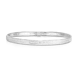 Sterling Silver Starburst Bangle (Size 8)