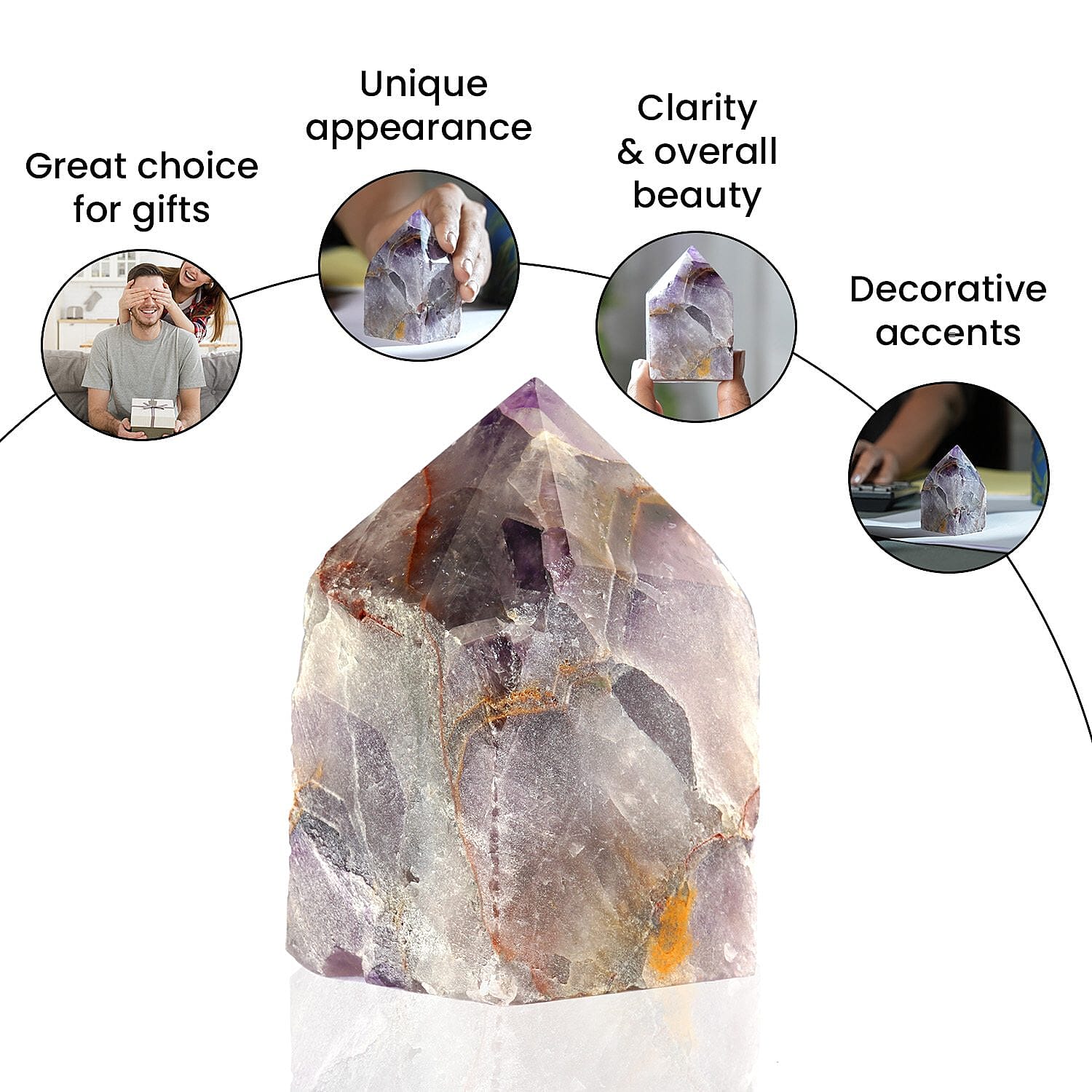 Crystal Heart Empowerment White Quartz Gemstone