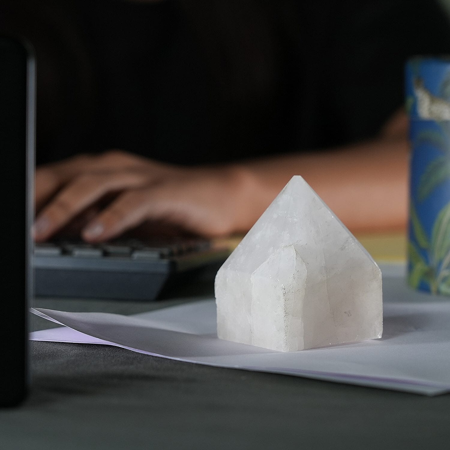 Crystal Heart Empowerment White Quartz Gemstone (Size 7x5 cm)