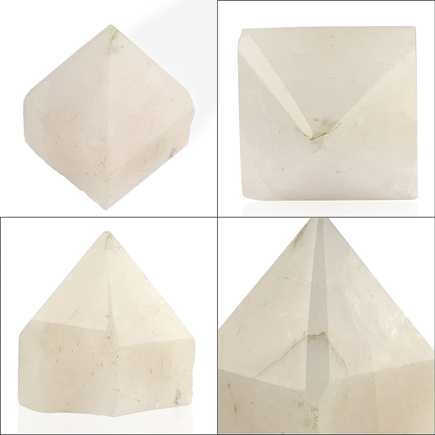 Crystal Heart Empowerment White Quartz Gemstone (Size 7x5 cm)