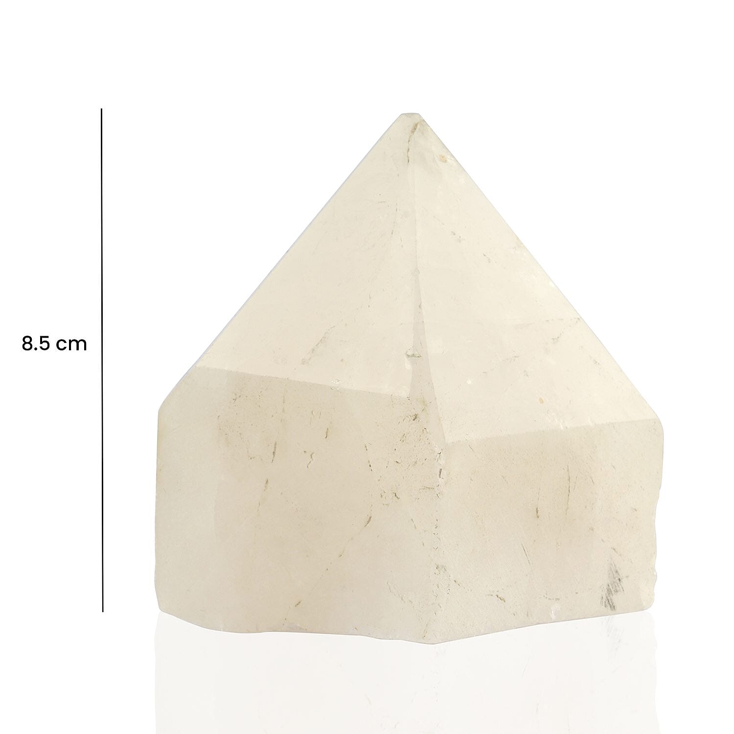 Crystal Heart Empowerment White Quartz Gemstone (Size 7x5 cm)
