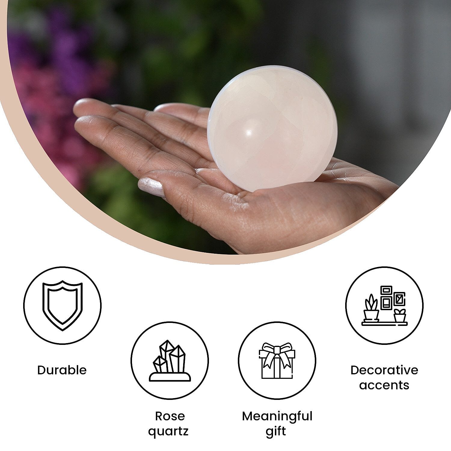 Tucson Find - Rose quartz Gemstone Sphere 1500.00 Ct