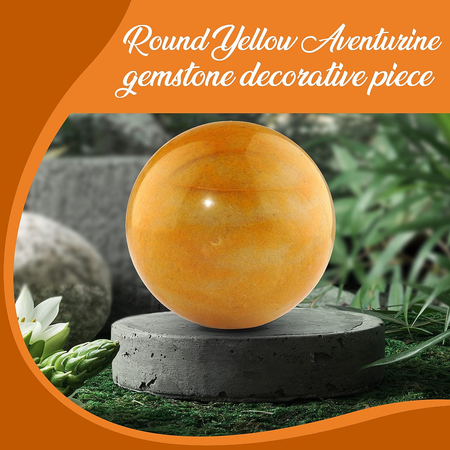 Tuscon Find - Yellow Aventurine Gemstone Sphere 1500 Ct