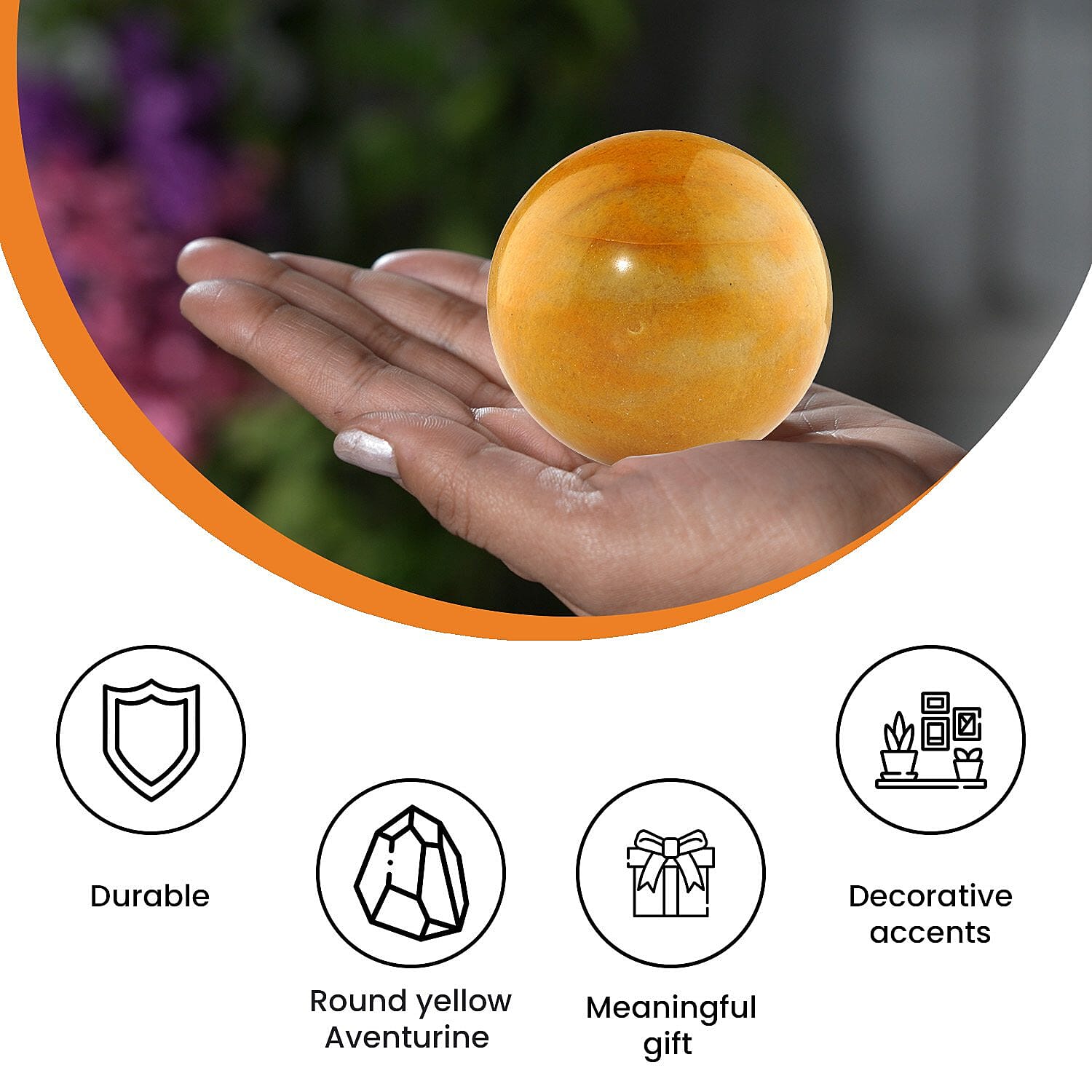 Tuscon Find - Yellow Aventurine Gemstone Sphere 1500 Ct