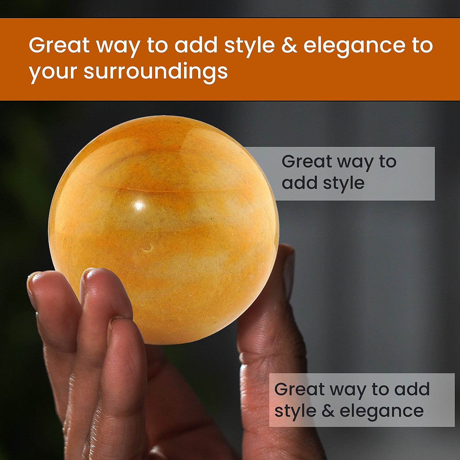 Tuscon Find - Yellow Aventurine Gemstone Sphere 1500 Ct