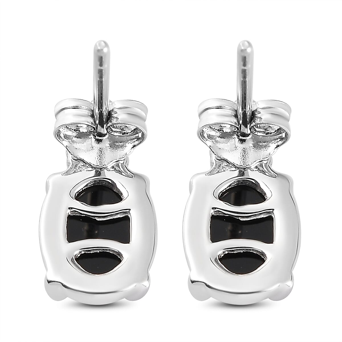  9K White Gold AA Boulder Triplet Opal , Moissanite Solitaire Stud Push Post Earring 1.32 ct, Gold Wt. 0.7 Gms 1.460 Ct.