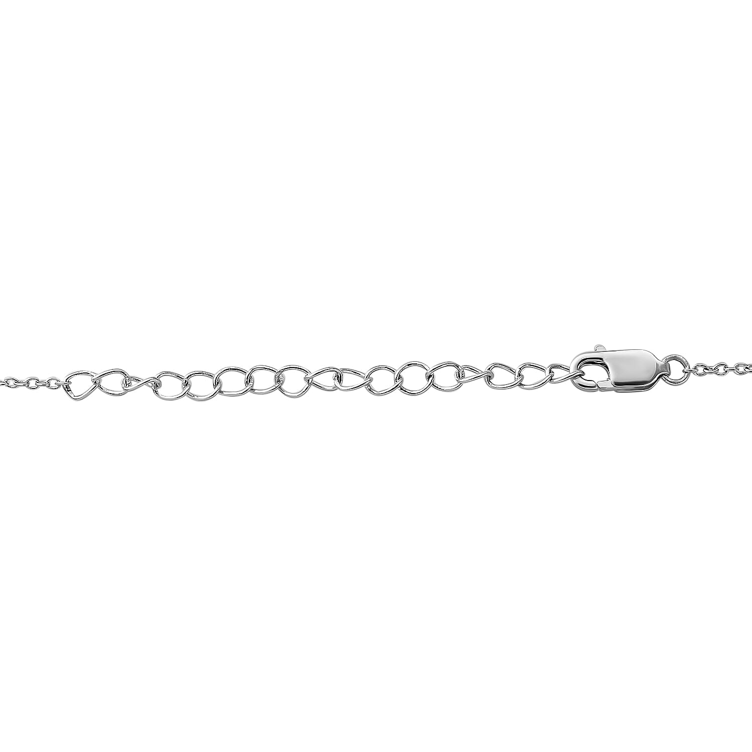 Artisan Crafted Polki Diamond Circle Necklace (Size - 18-2 Inch Ext.) in Platinum Overlay Sterling Silver 0.50 Ct.