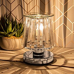 Aroma Lamp Silver Clear Crystal