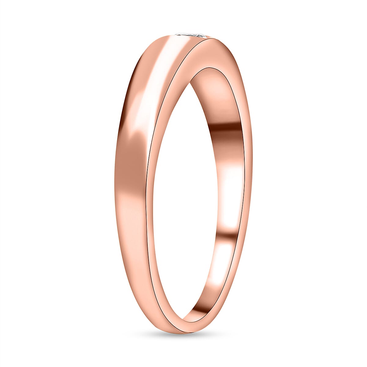 9K Rose Gold Pink Diamond Ring