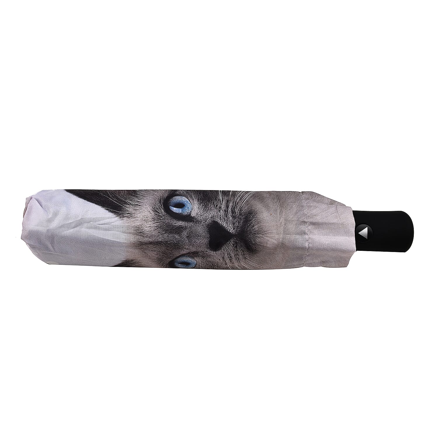 Thomas Calvi Persian Cat Print 8 Panel Folding Umbrella (Size 98(Dia)x56Cm) (Size 55 Cm) - Black