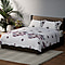 Polyester Flower Bedding Set (Size 200x1 cm) - Red & Red
