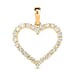 14K Yellow Gold SGL Certified Natural Yellow Diamond SI I1 Heart Pendant 0.50 Ct