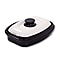 Rangemate Multipurpose Microwave Pan (Size 25x23x6 cm) - Black & White