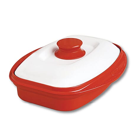 Rangemate Grill Multipurpose Microwave Pan - Red and White