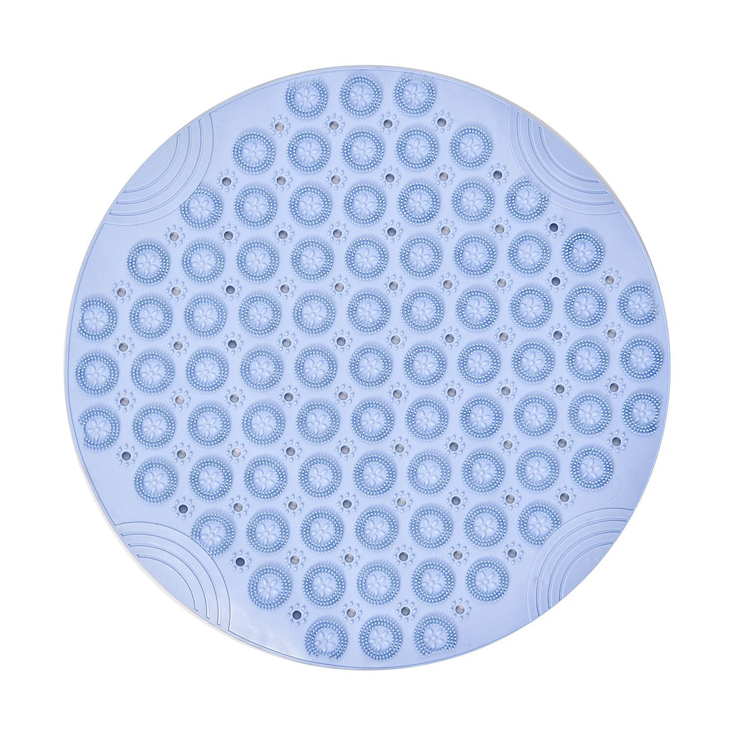 Homesmart Reflexology Shower Mat (Size 55 Cm) - Light Blue