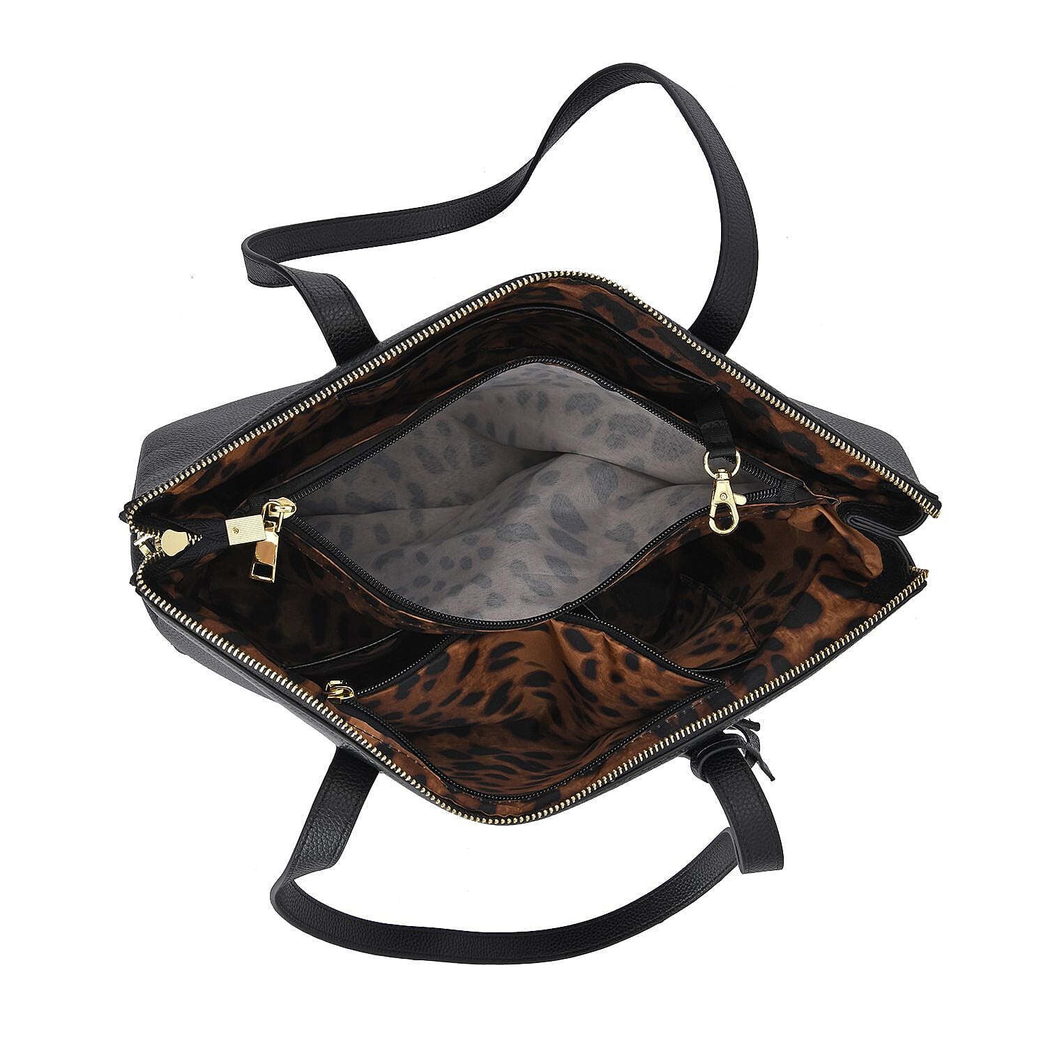 Close Out 100%  Genuine Premium Leather Bag (Size 40x29x14 Cm) - Black