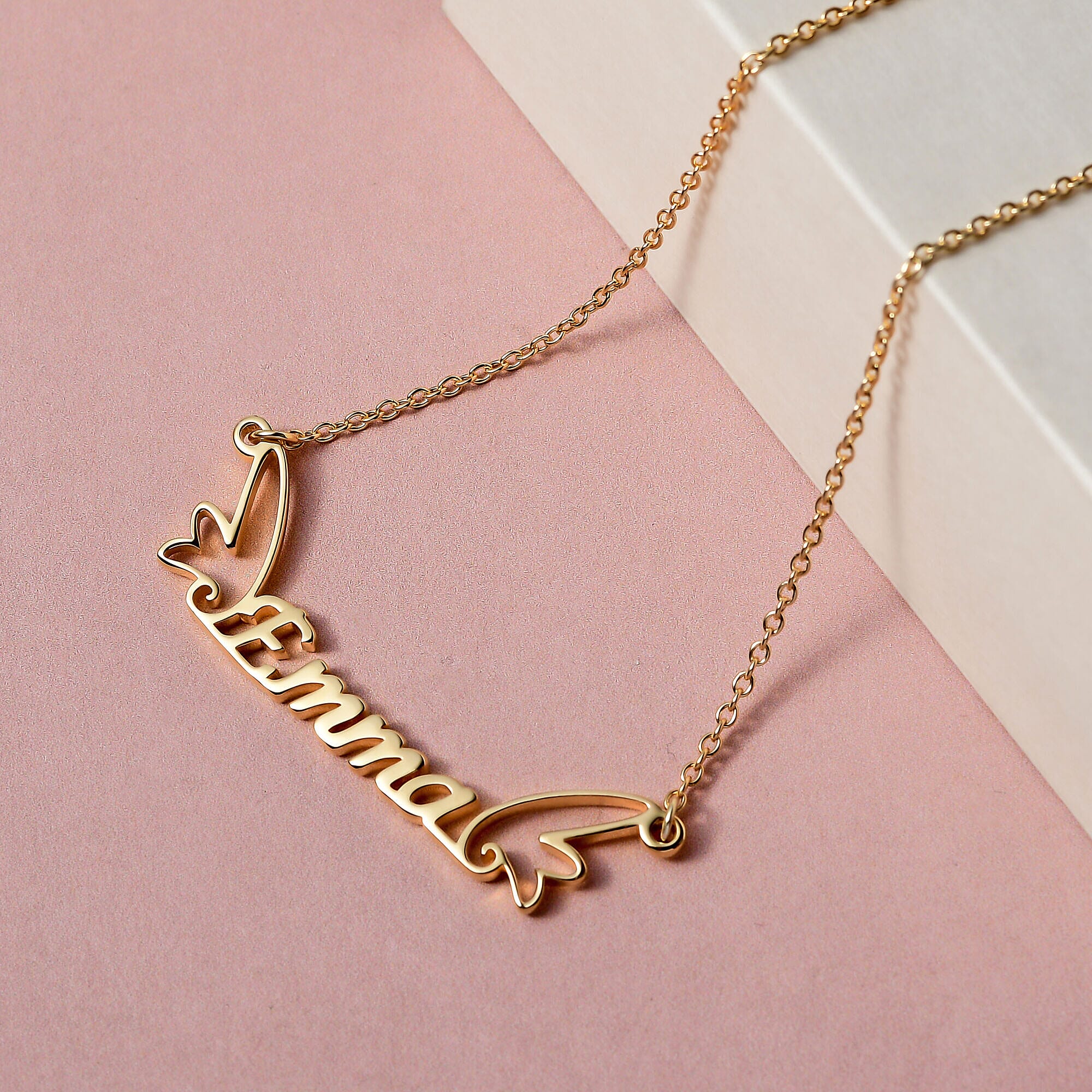 Vermeil YG Sterling Silver Fancy Necklace (Size - 20),  Silver Wt. 5 Gms