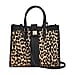 LA MAREY Leopard Pattern Genuine Leather Bag - Beige