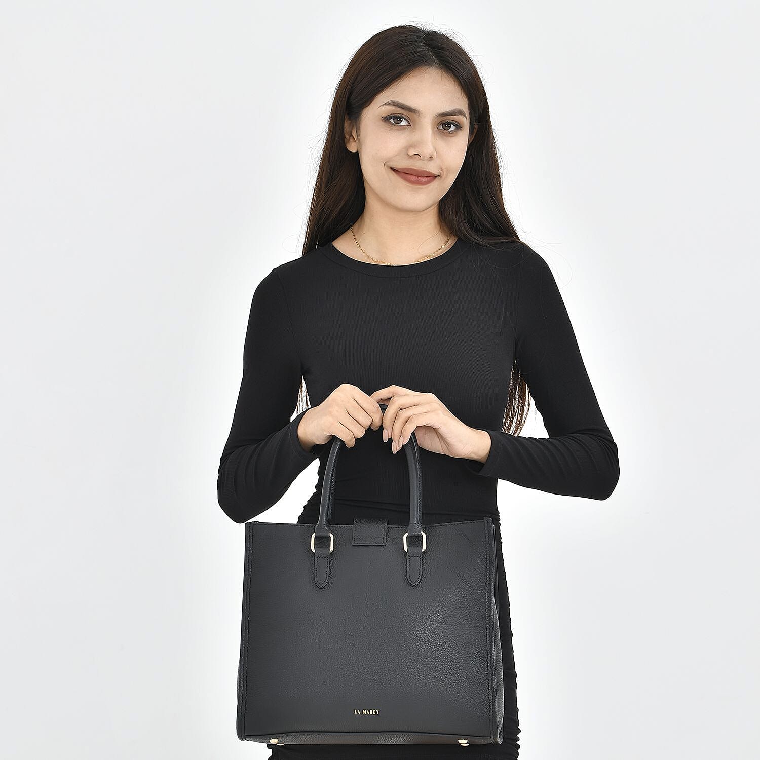 LA MAREY Zebra Pattern Genuine Leather Bag (Size 33x27x14 Cm)