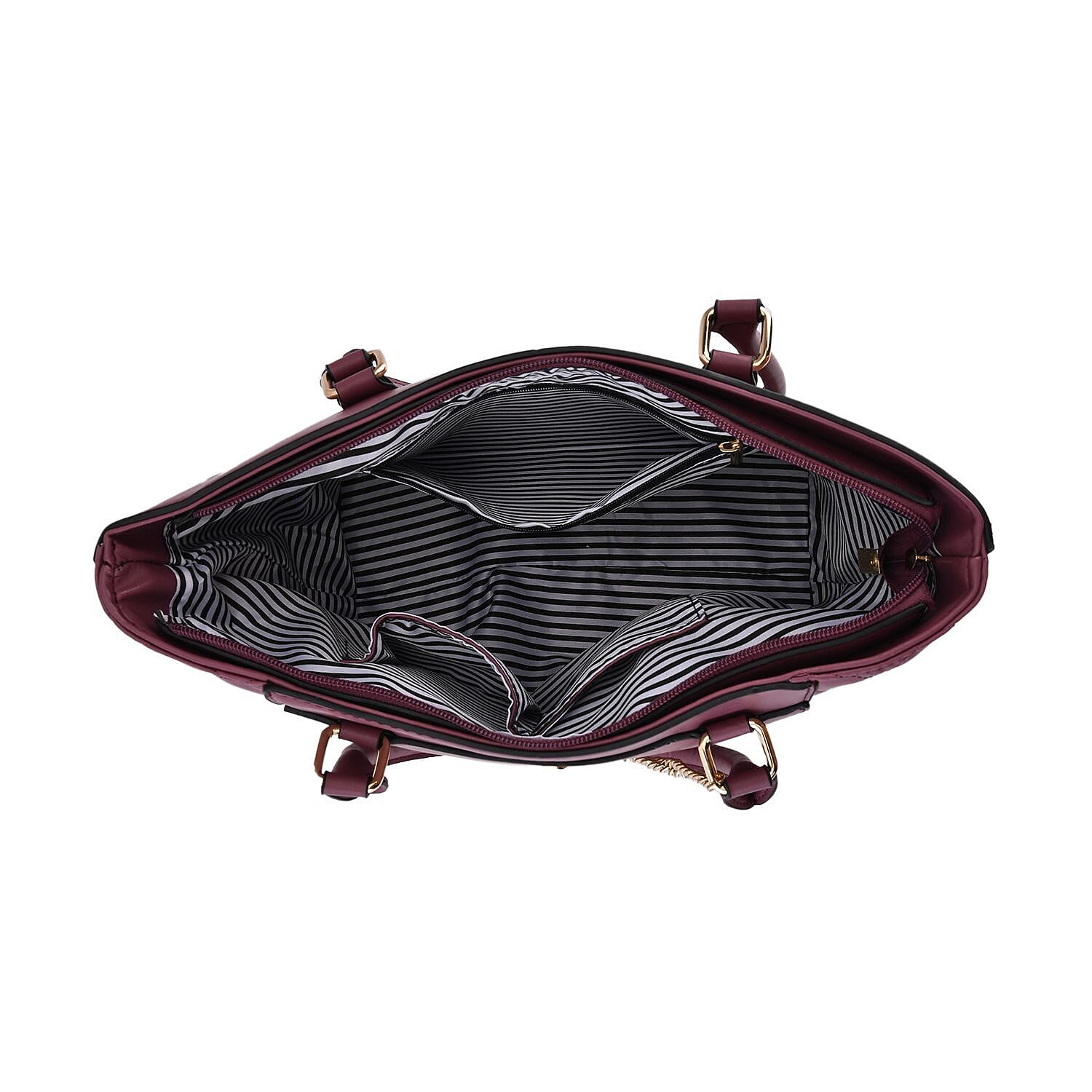 Crossbody Bag with Shoulder Strap (Size 37x27x14 Cm) - Purple