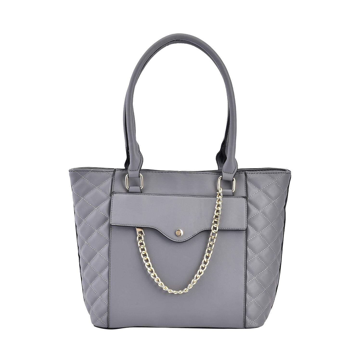 Crossbody Bag with Shoulder Strap (Size 37x27x14 Cm) - Grey