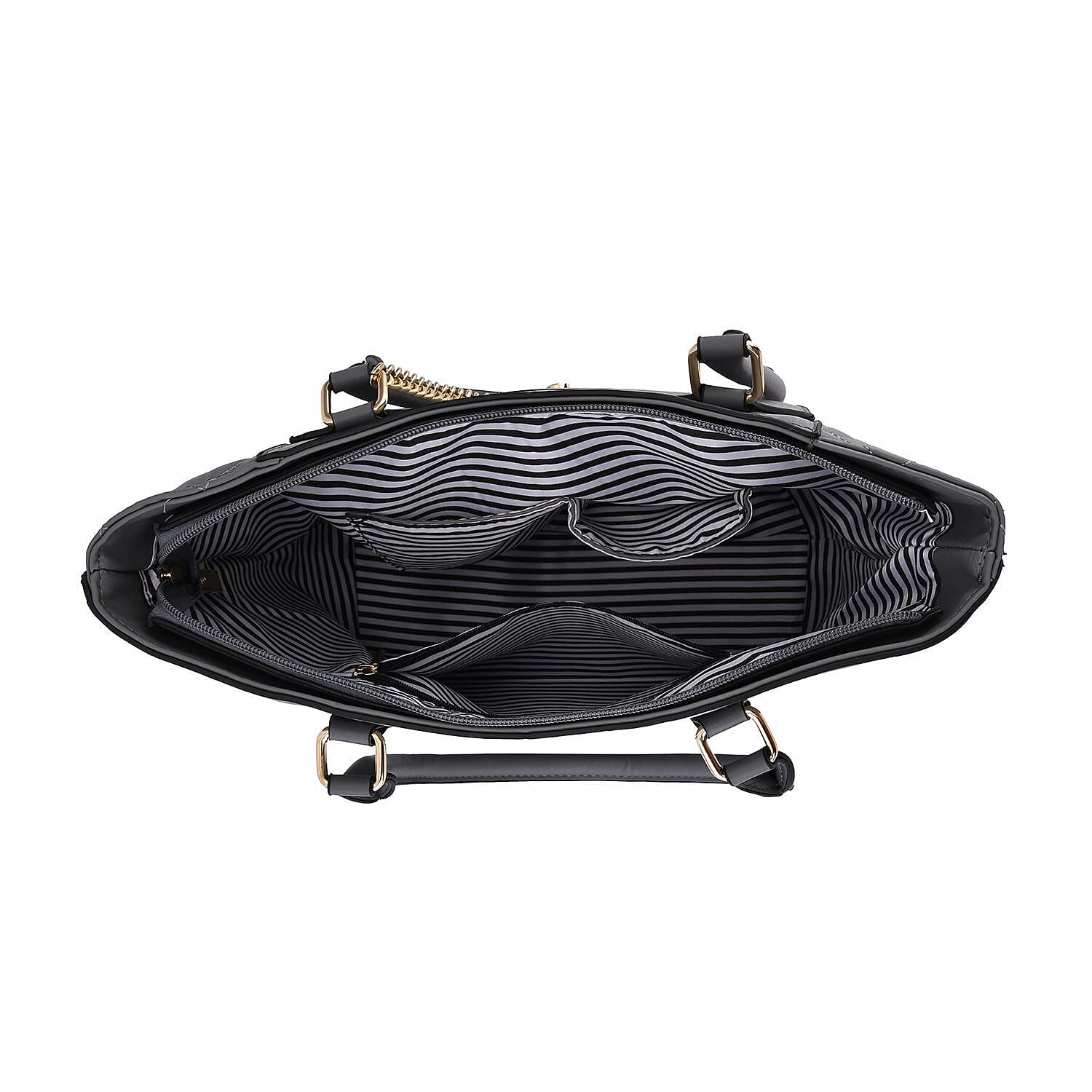 Crossbody Bag with Shoulder Strap (Size 37x27x14 Cm) - Grey