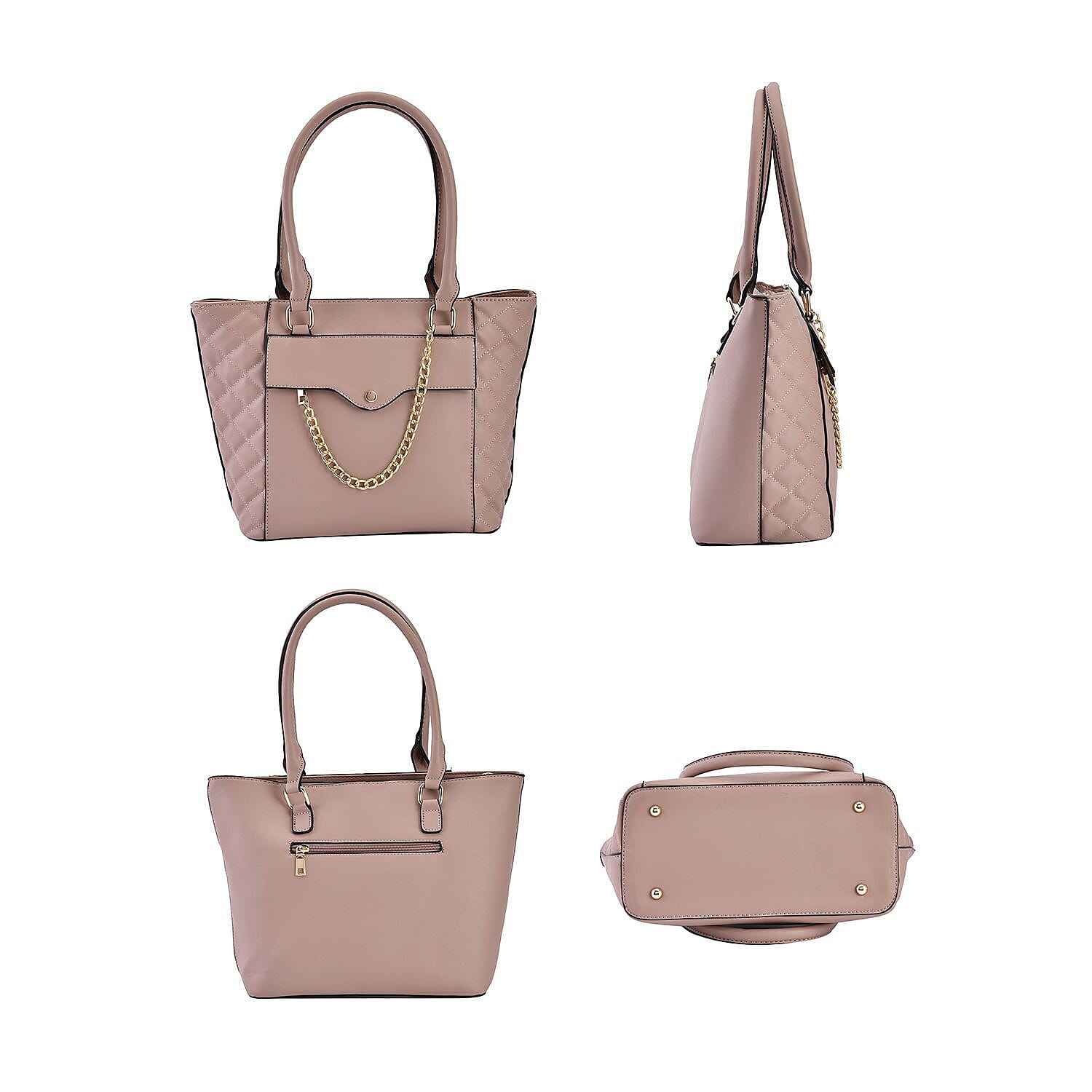 Crossbody Bag with Shoulder Strap (Size 37x27x14 Cm) - Pink