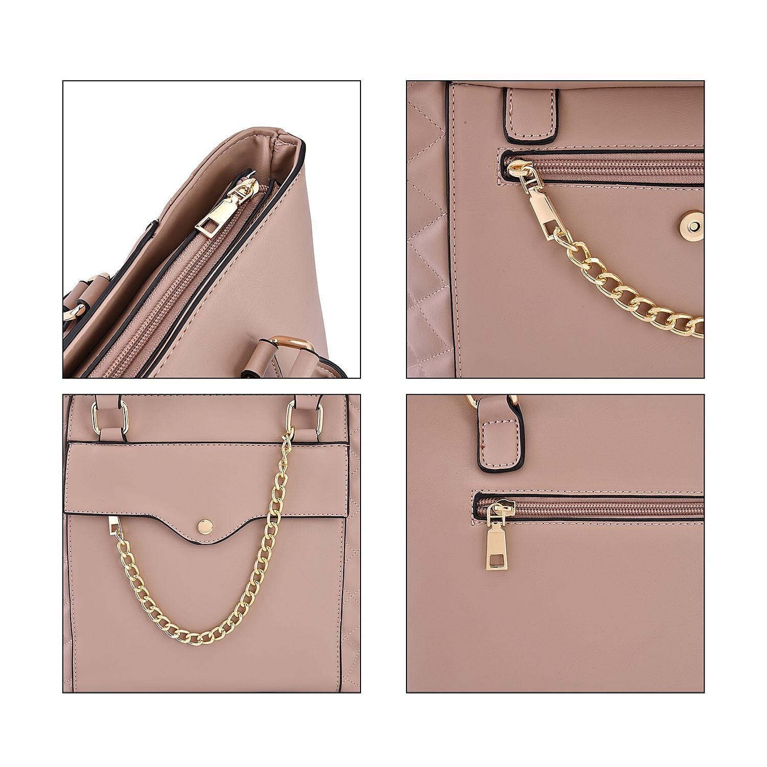 Crossbody Bag with Shoulder Strap (Size 37x27x14 Cm) - Pink