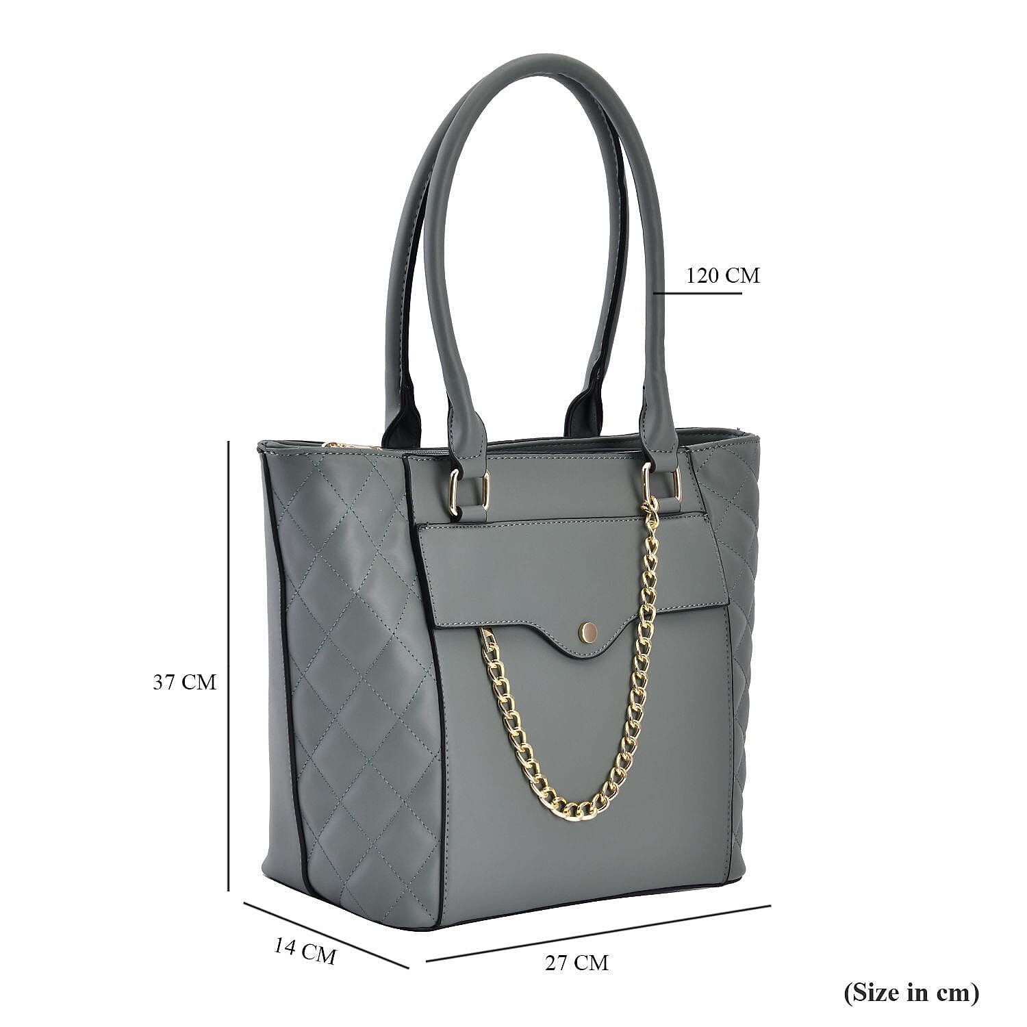 Crossbody Bag with Shoulder Strap (Size 37x27x14 Cm) - Green