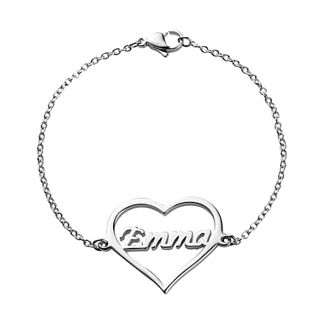 Platinum Overlay Sterling Silver Bracelet (Size - 7.25) with Lobster Clasp
