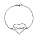 Platinum Overlay Sterling Silver Bracelet (Size - 7.25) with Lobster Clasp
