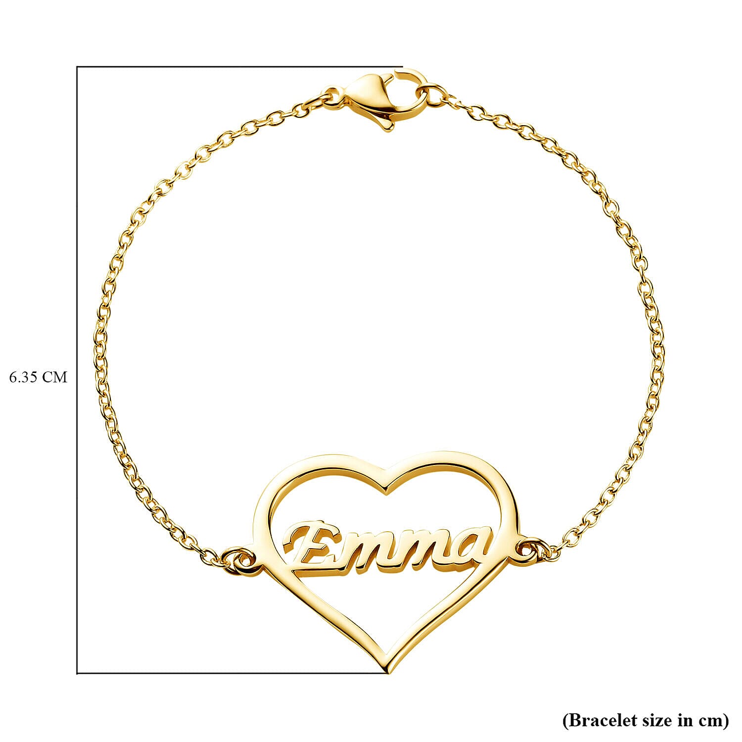 18K Vermeil Yellow Gold Plated Sterling Silver Bracelet (Size - 7.25) with Lobster Clasp, Silver Wt 7.66 Gms.