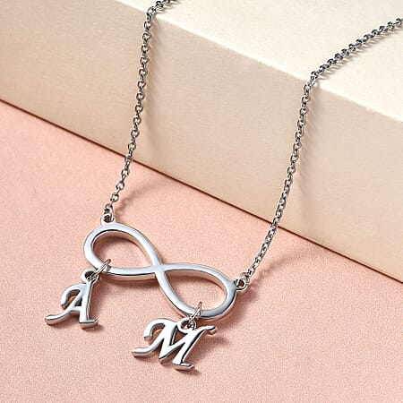 Platinum Overlay Sterling Silver Necklace (Size - 20) With Lobster Clasp