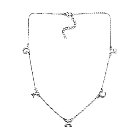 Platinum Overlay Sterling Silver Necklace (Size 20) with Lobster Clasp