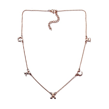 18K Vermeil Rose Gold Plated Sterling Silver Necklace (Size 20) with Lobster Clasp Silver Wt. 5.35 Gms.