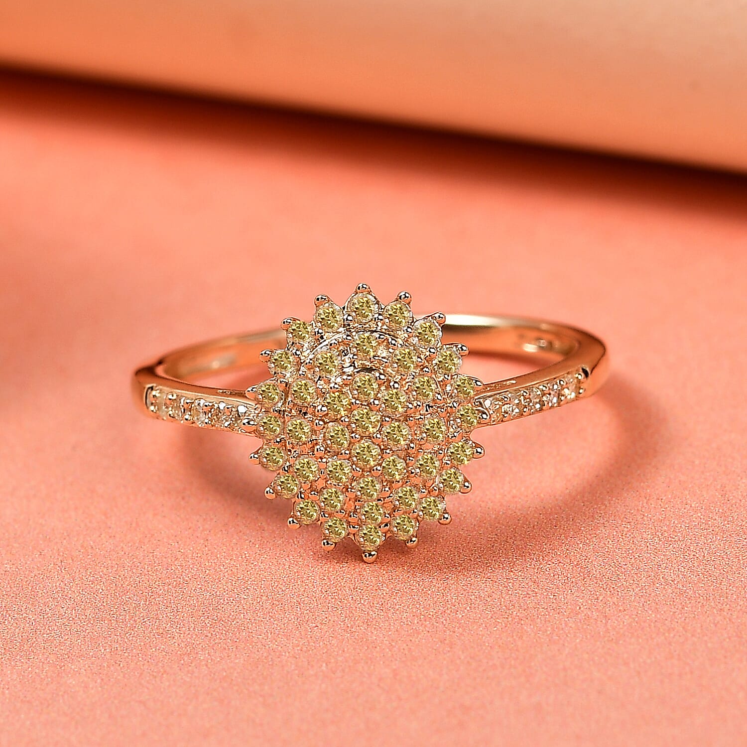 14K Yellow Gold SGL Certified Natural Yellow Diamond (SI-I1) Ring 0.50 Ct.