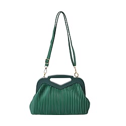 Patterned Crossbody Convertible Bag with 2 Strap (Size 27x17x10 cm) - Dark Green