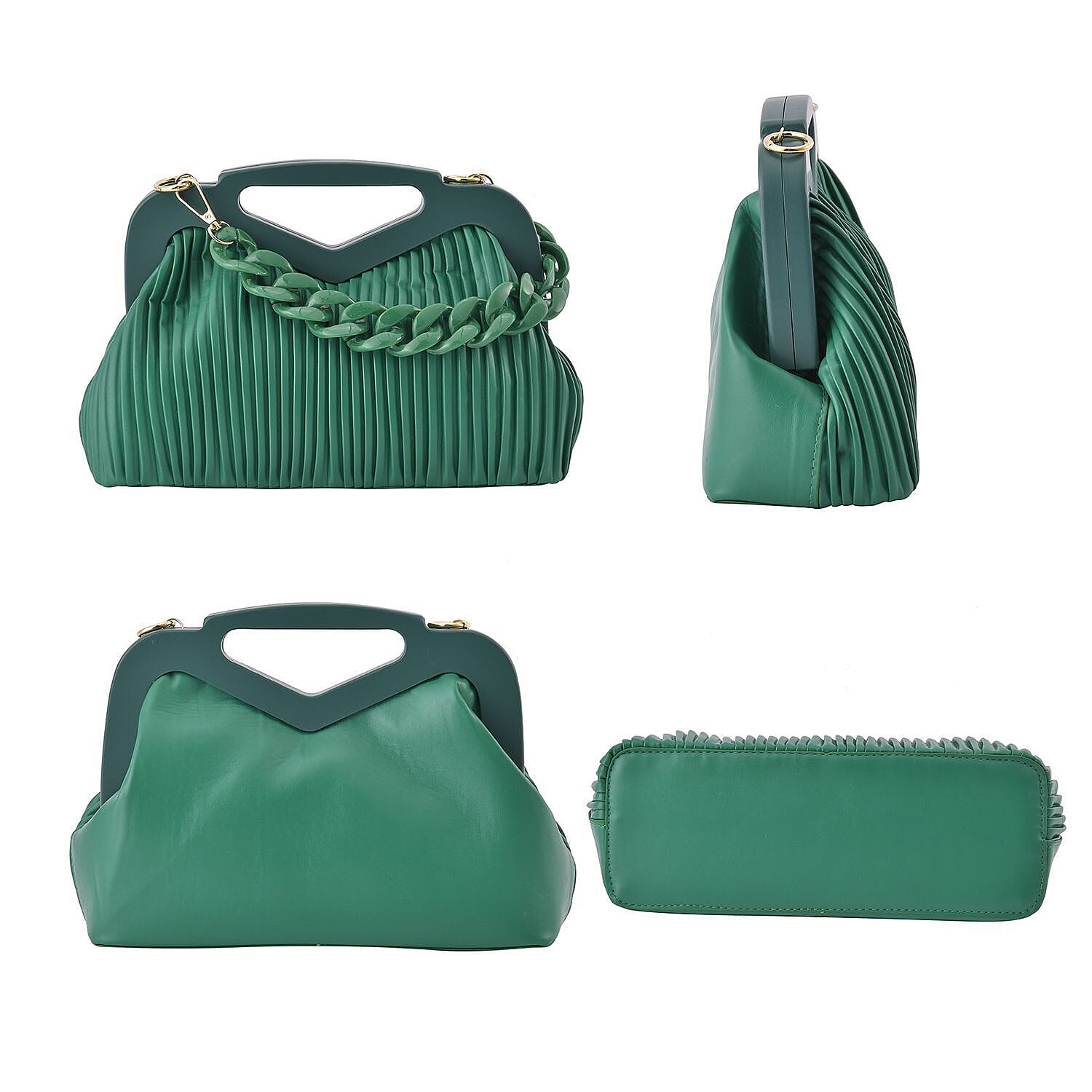 Chic Silhouette Shoulder Bag - Dark Green