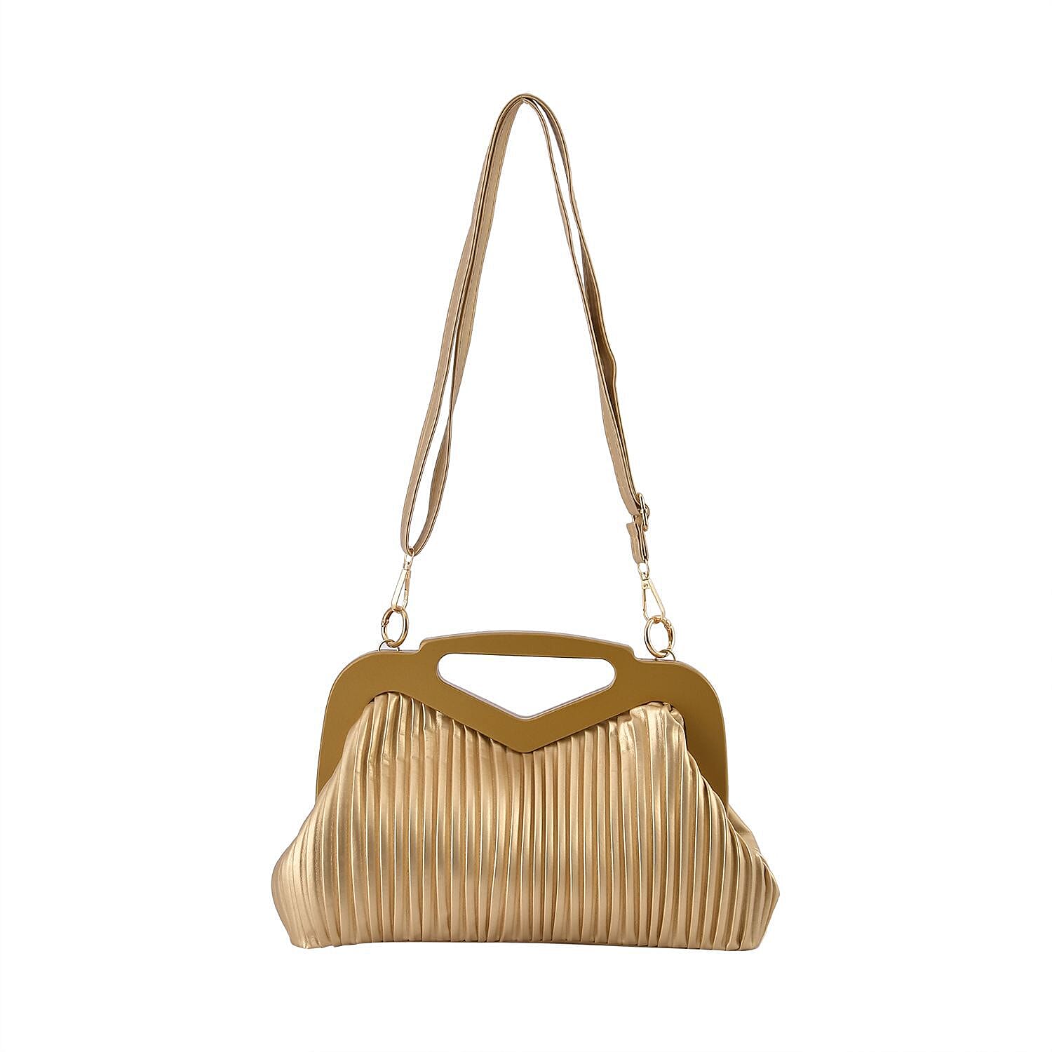Chic Silhouette Shoulder Bag - Champagne