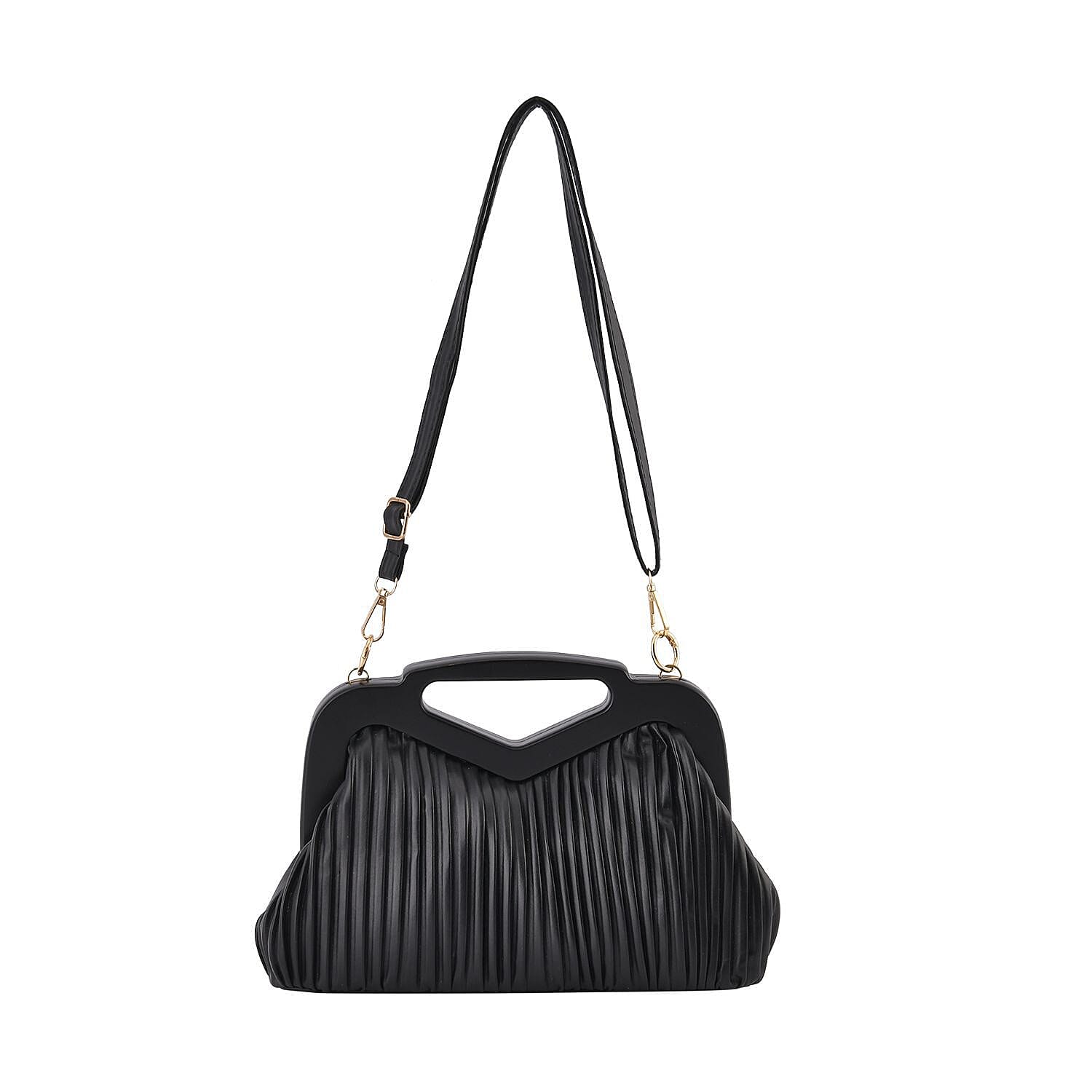 Chic Silhouette Shoulder Bag - Black