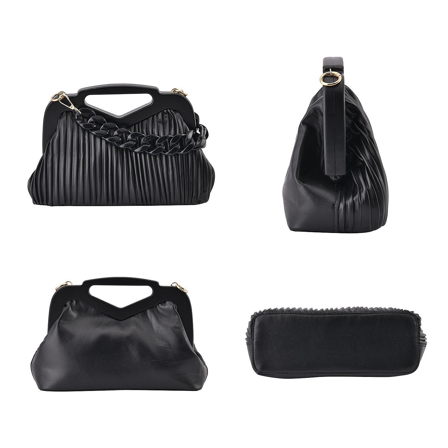 Chic Silhouette Shoulder Bag - Black