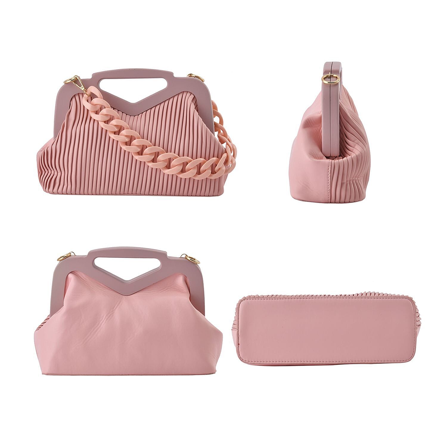 Chic Silhouette Shoulder Bag - Pink