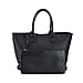 Designer Inspired Embossed Weave Tote Bag and a Detachable Pouch - Navy Blue