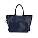 Designer Inspired Embossed Weave Tote Bag and a Detachable Pouch - Navy Blue
