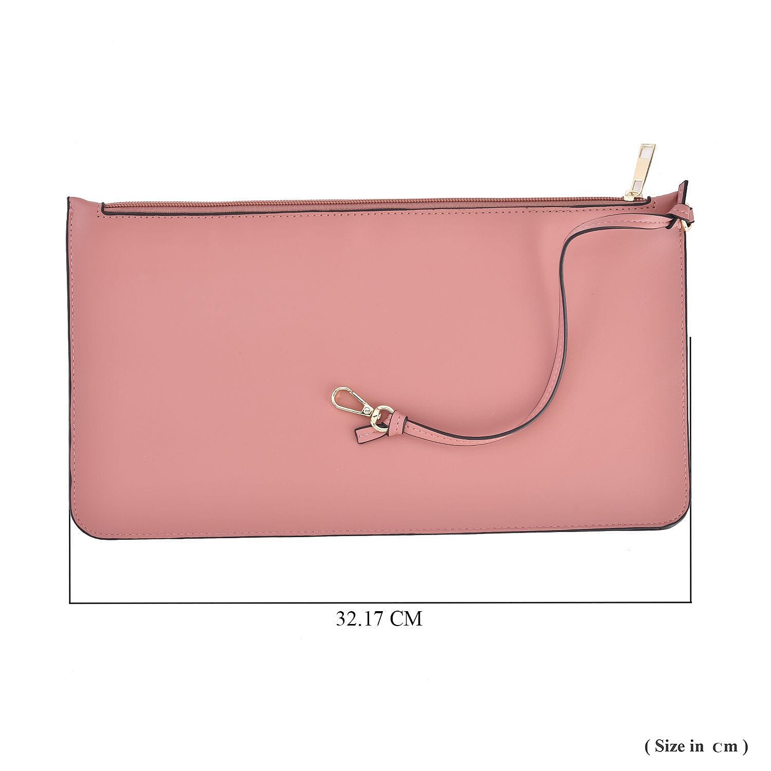 Designer Inspired Embossed Weave Tote Bag and a Detachable Pouch - Pink