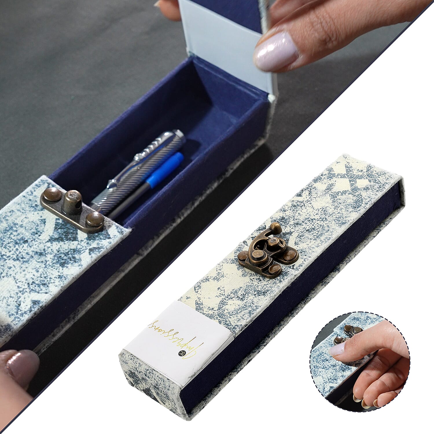 Luxury Collection- 925 Sterling Silver  Pen with Moissanite (RD 3MM) - 1 Extra Refill, Silver Wt.12 Gms Approx